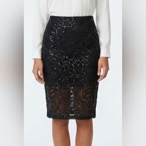 Express Black Sequin Pencil Skirt. Excelent Condition Like New. Size 0